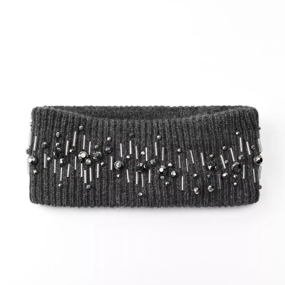 Zara Knit Beaded Headband